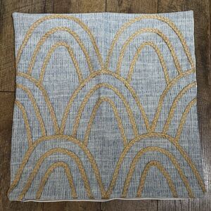 Eastern Accents Throw Pillow Cover 20x20 Beachy Boho Coastal Blue Jute Cottage
